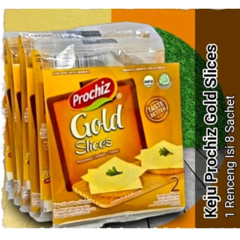 

Keju Prochiz Gold Slices 2 Lembar/Slices 26gr x 8 Pcs