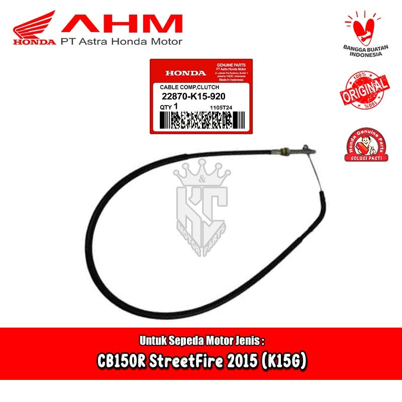Kabel Tali Kopling Klos Honda CB 150 R CB150R LED 2015 100% Original AHM 22870-K15-920