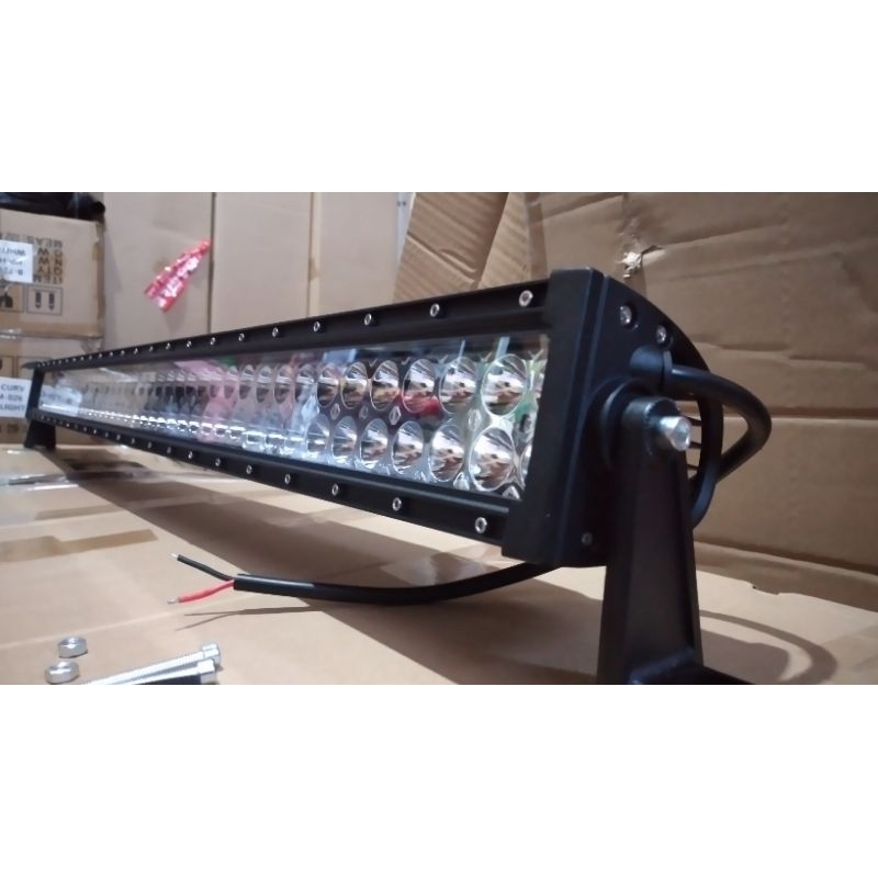 lampu tembak led bar sinar putih 2 baris aeslux body tebal jeep suv 44 4wd lampu tembak kabut