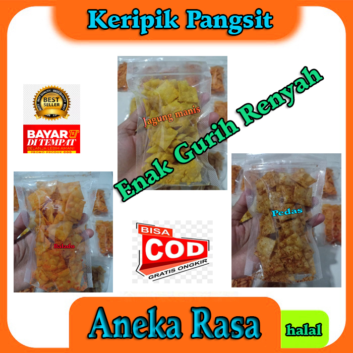 

Keripik Pangsit / Kulit Pangsit Keripik / 1Pack isi 10 Bungkus