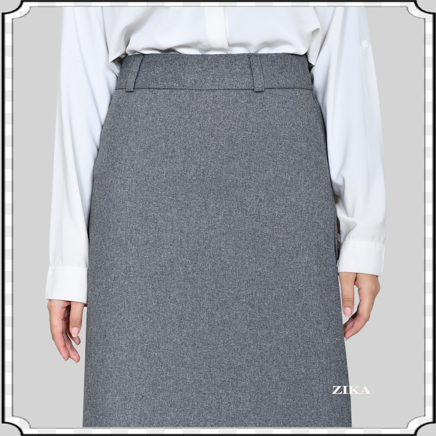 KUALITAS SUPER Rok Kerja Panjang Hitam Span A Line bahan Polos Jumbo Wanita dewasa Formal Kantor