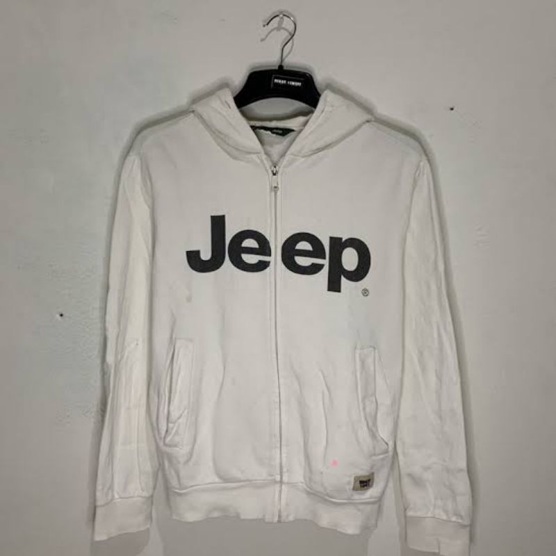 hoodie zipper jeep white sherpa