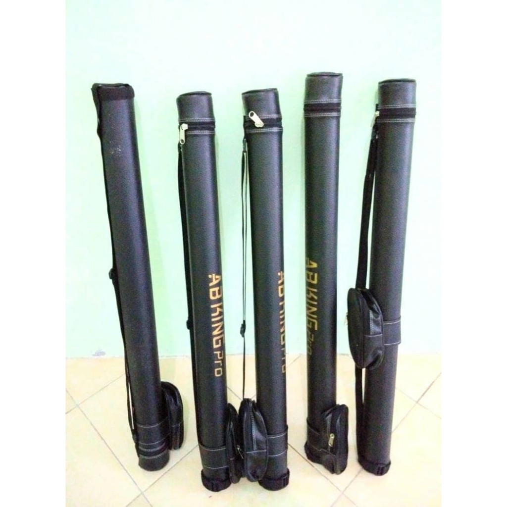 tas billiard isi 1 stik biliard bilyard bentuk tabung bisa 1bat 2 shaf