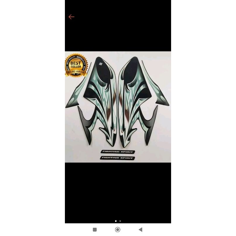 LIS LIST STRIPING TANGKI DOP AKI OLSAM HIJAU 2006 RX KING