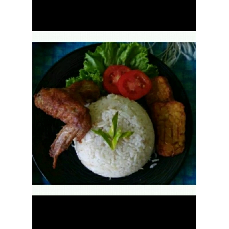 

nasi liwet + ayam geprek + sayur oseng + gorengan/tempe