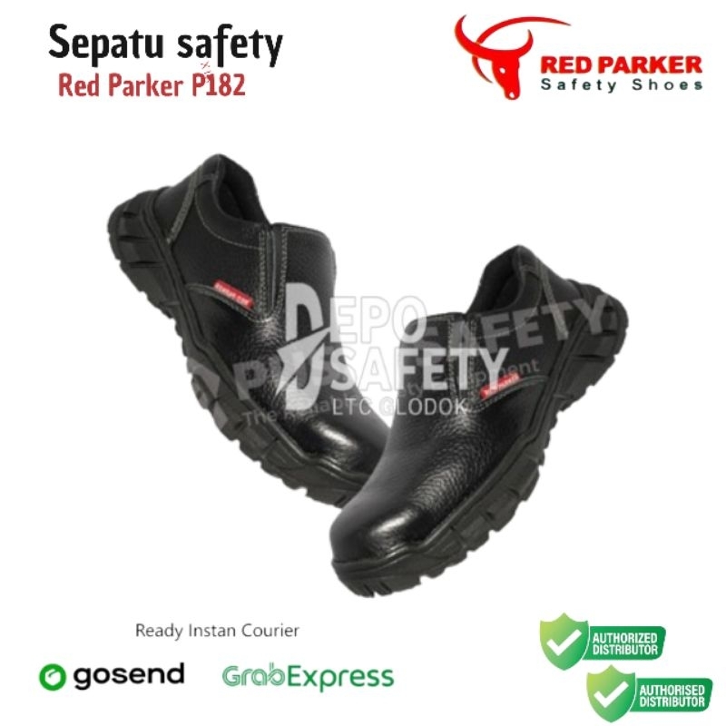 SEPATU SAFETY RED PARKER P182 - SAFETY SHOES RED PARKER