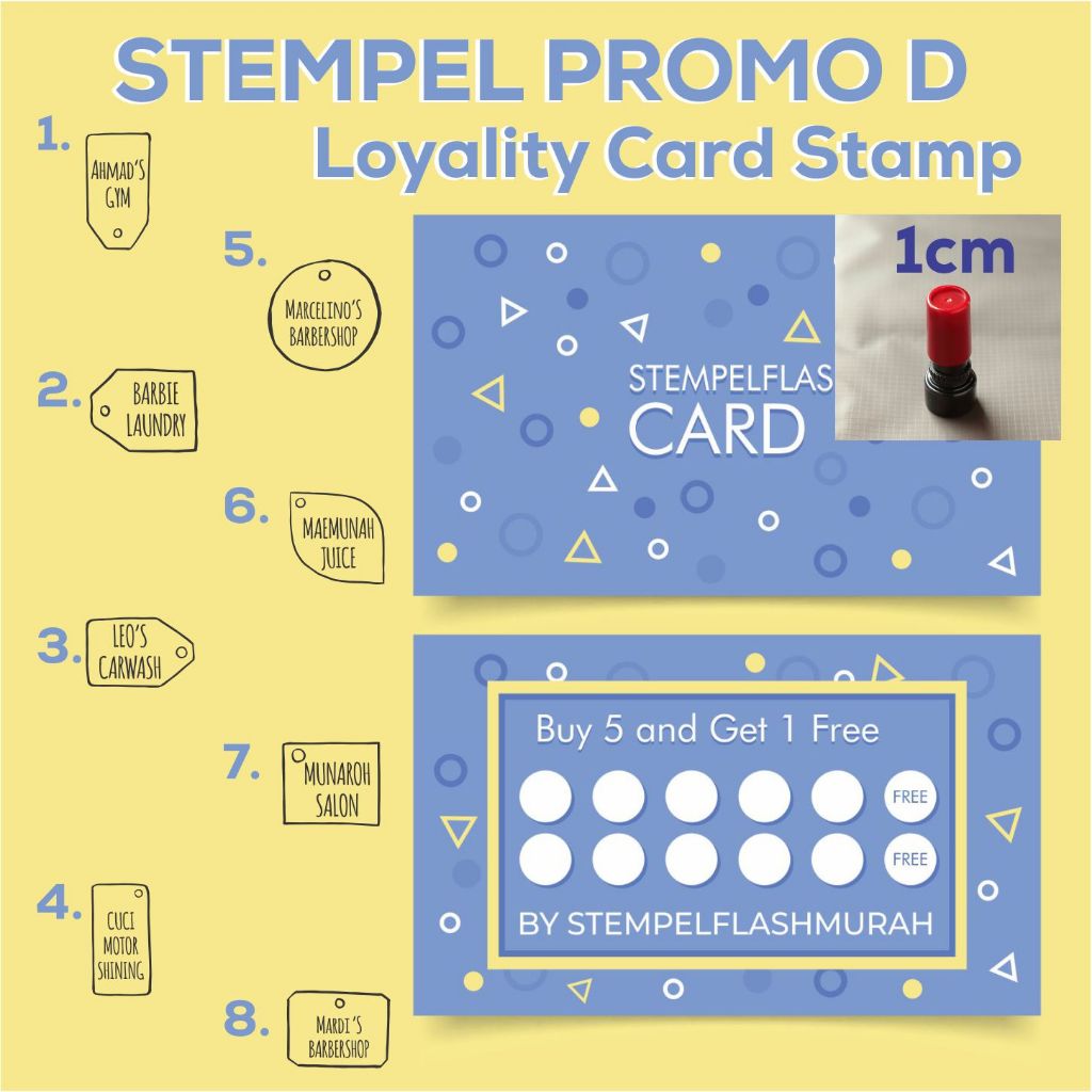 

stempel promo D 1,5cm kartu nama toko member custom label pricelist pricetag shop tinta otomatis murah