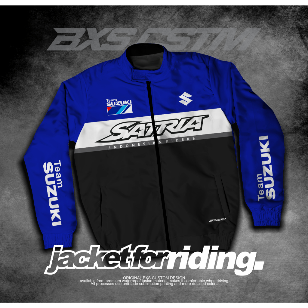 JAKET MOTOR TEAM SUZUKI RIDERS PREMIUM FOR RIDING SUNMORI TOURING ORIGINAL BXS CUSTOM