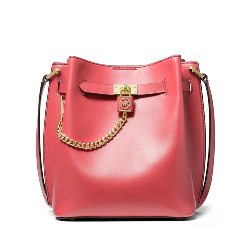 MK hamilton legacy medium leather messenger bag dahlia