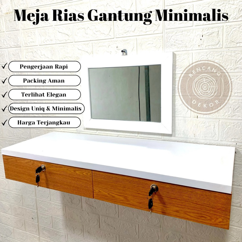 RAK DINDING DOUBLE LACI MINIMALIS | MEJA RIAS MINIMALIS |RAK LACI MINIMALIS | RAK LACI GANTUNG DINDI