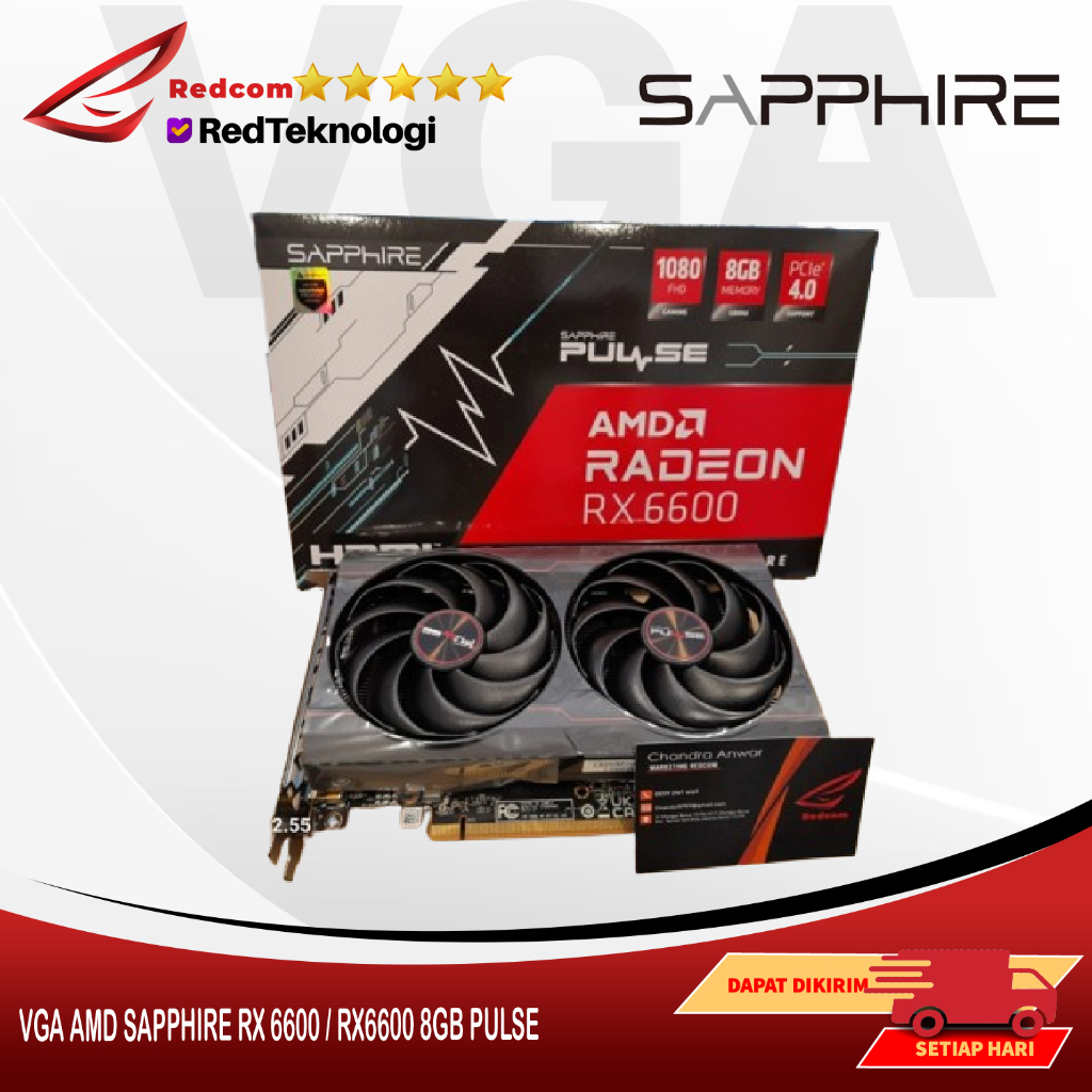 VGA AMD SAPPHIRE RX 6600 / RX6600 8GB PULSE