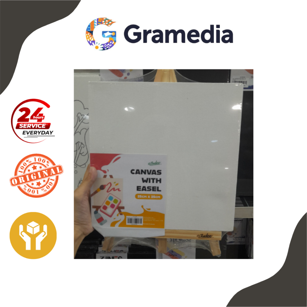 

Gramedia Mega - Estudee Canvas Lukis + Easel 25cm x 25cm