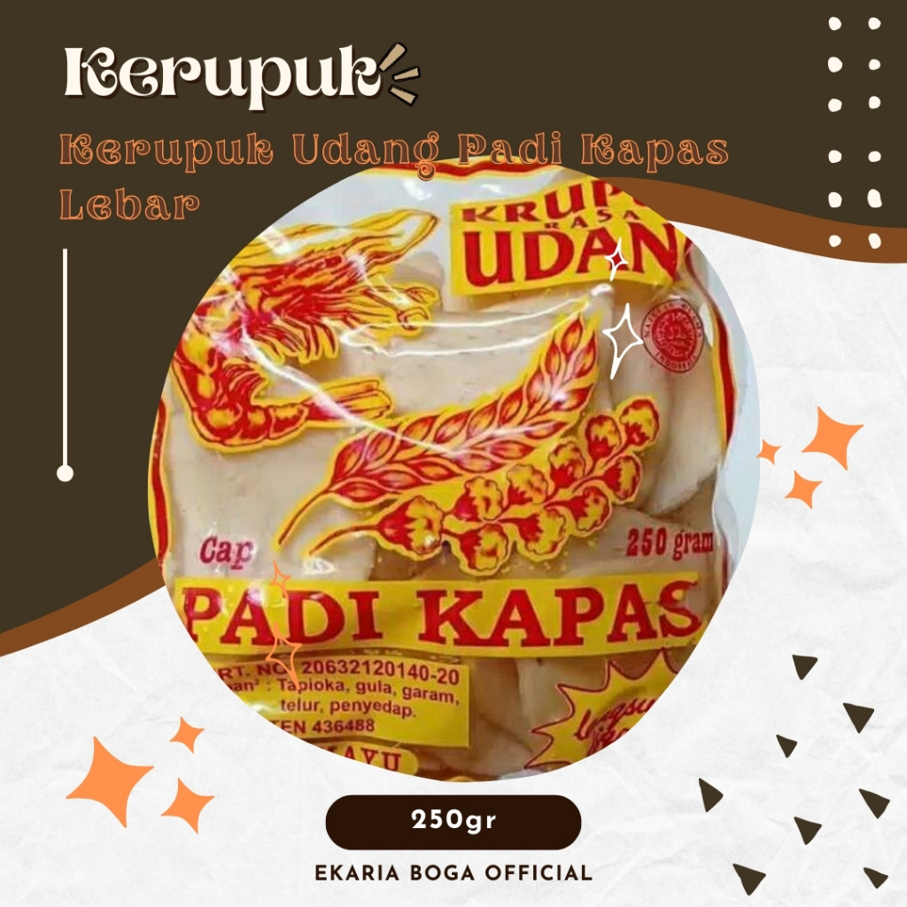 

KERUPUK | KRUPUK UDANG | CAP PADI KAPAS | MENTAH | KERUPUK UDANG PADI KAPAS LEBAR 250GR