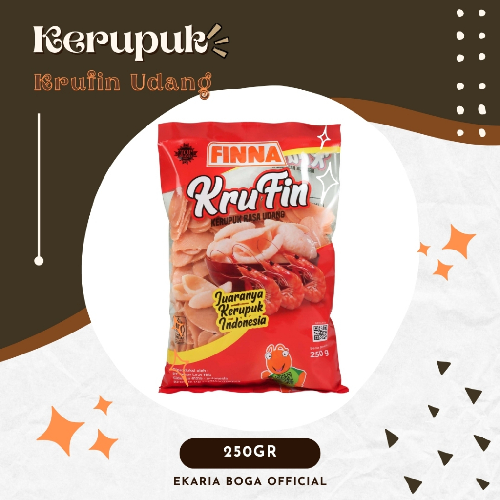 

KERUPUK | KRUPUK UDANG | FINNA KRUFIN KERUPUK RASA UDANG | MENTAH | KRUFIN UDANG 250GR