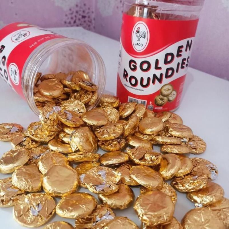 

Coklat golden roundies toples 850g coklat koin jago toples