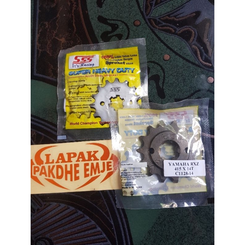 GEAR DEPAN SSS 415 14 JUPITER Z JUPITER MX NEW JUPITER MX RX KING RXZ VIXION NVL VEGA FIZR BYSON R15