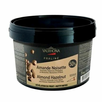 

Valrhona Almond Hazelnut Praline Paste 50% Selai Kacang Almond Repack 200gr