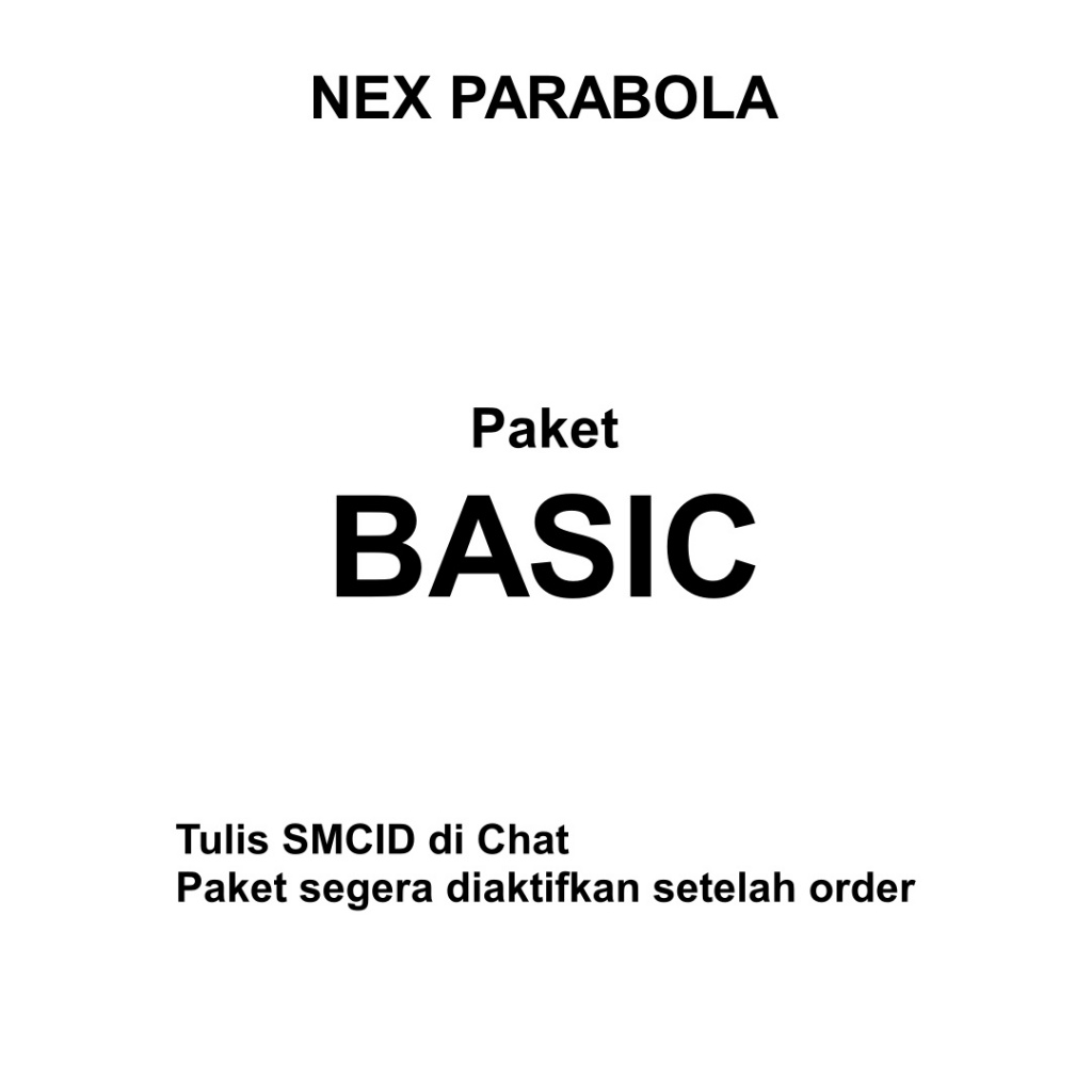 paket basic nex parabola 30 hari