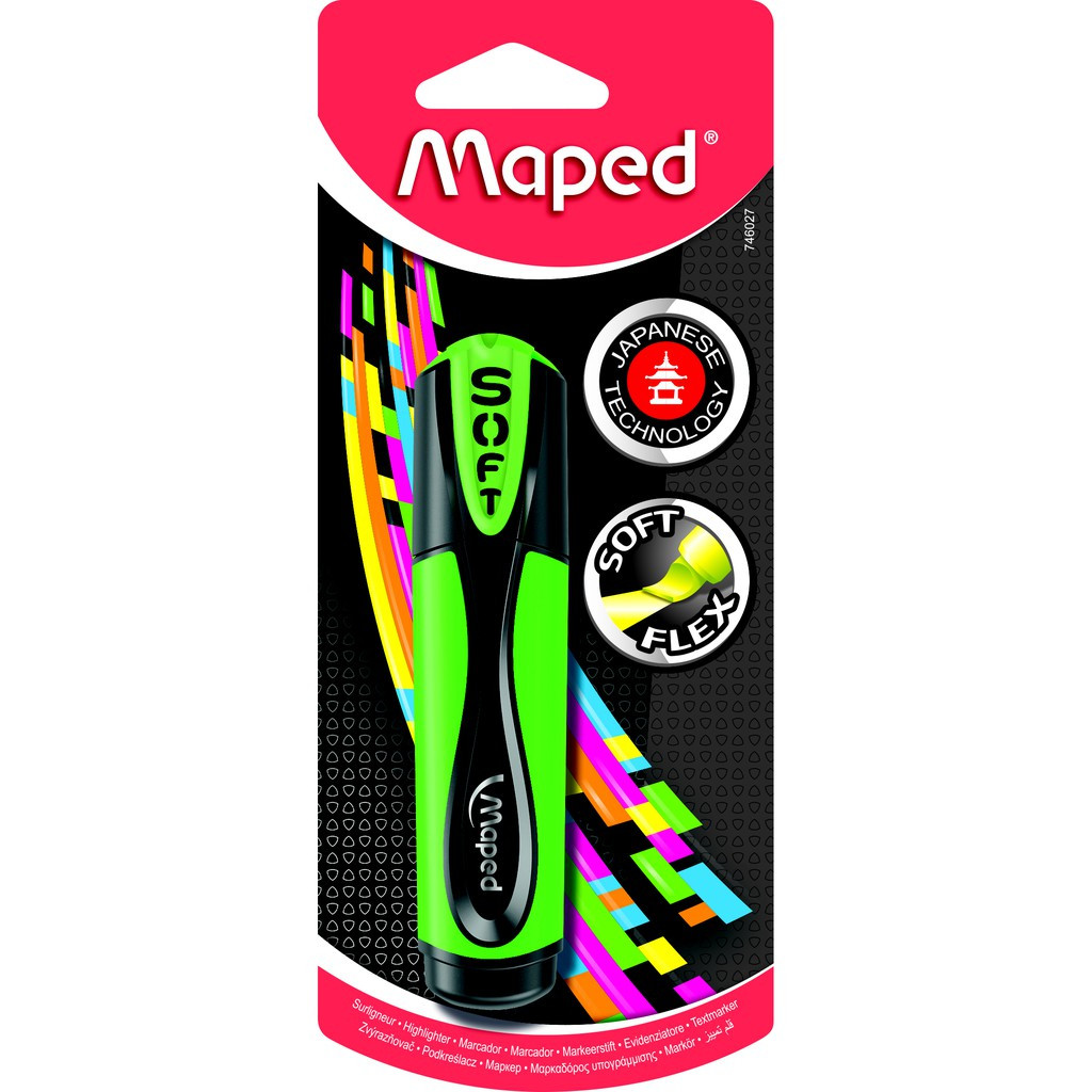 

Maped Highlighter Fluo Peps Ultra Soft Assorted Colors - Blister