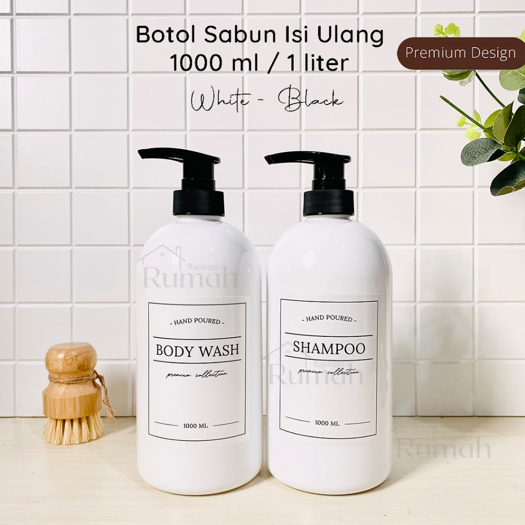 PREMIUM Botol Tempat Sabun Cair Pump Dispenser 1liter 1000ml