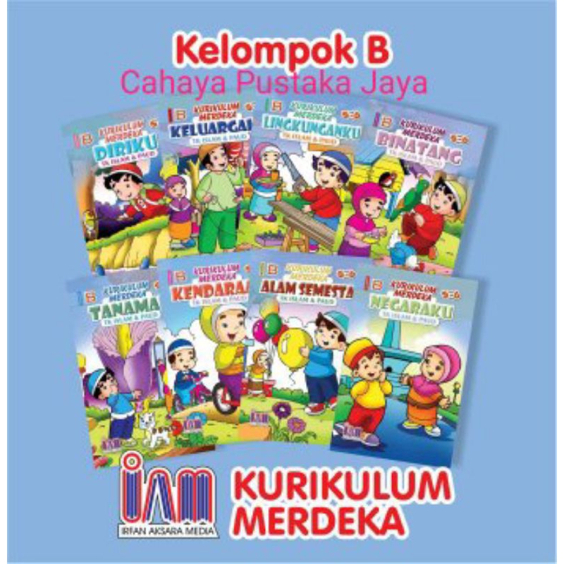 Buku paket TK dan PAUD kelas B Islam kurikulum merdeka