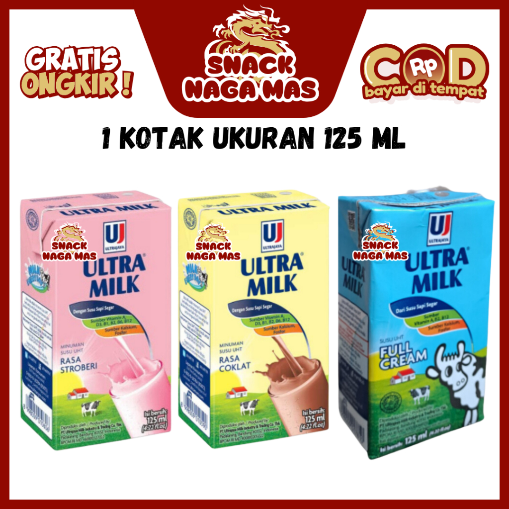 

SUSU ULTRA 125 ML RASA COKLAT / FULL CREAM / STRAWBERRY