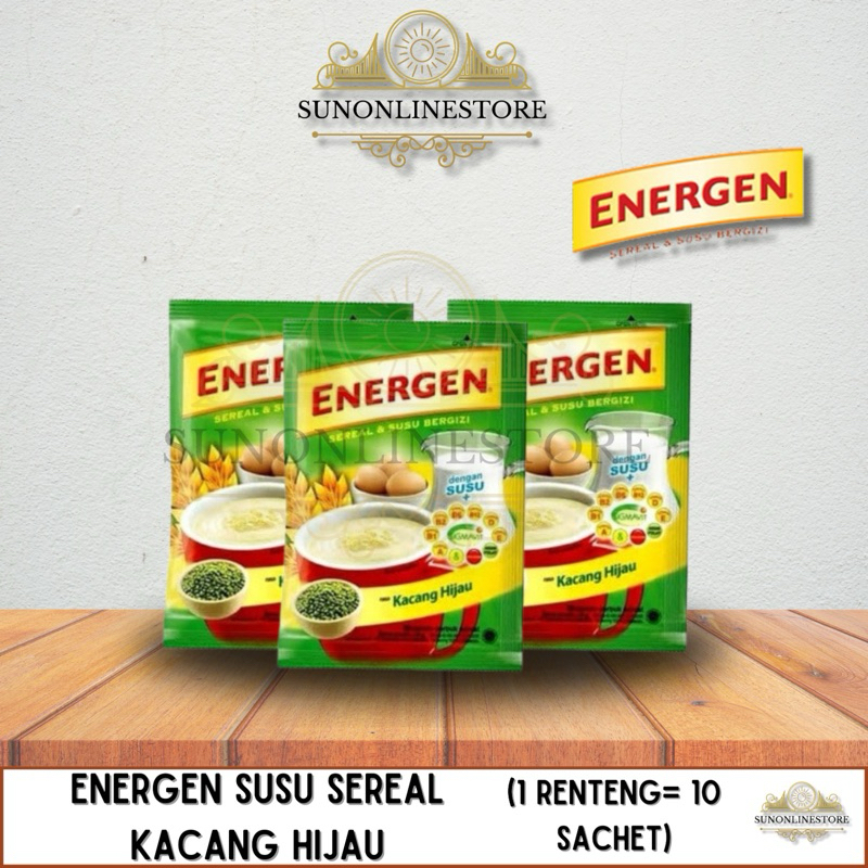 Energen Susu Sereal Kacang Hijau 1 Renteng (10 Sachet)