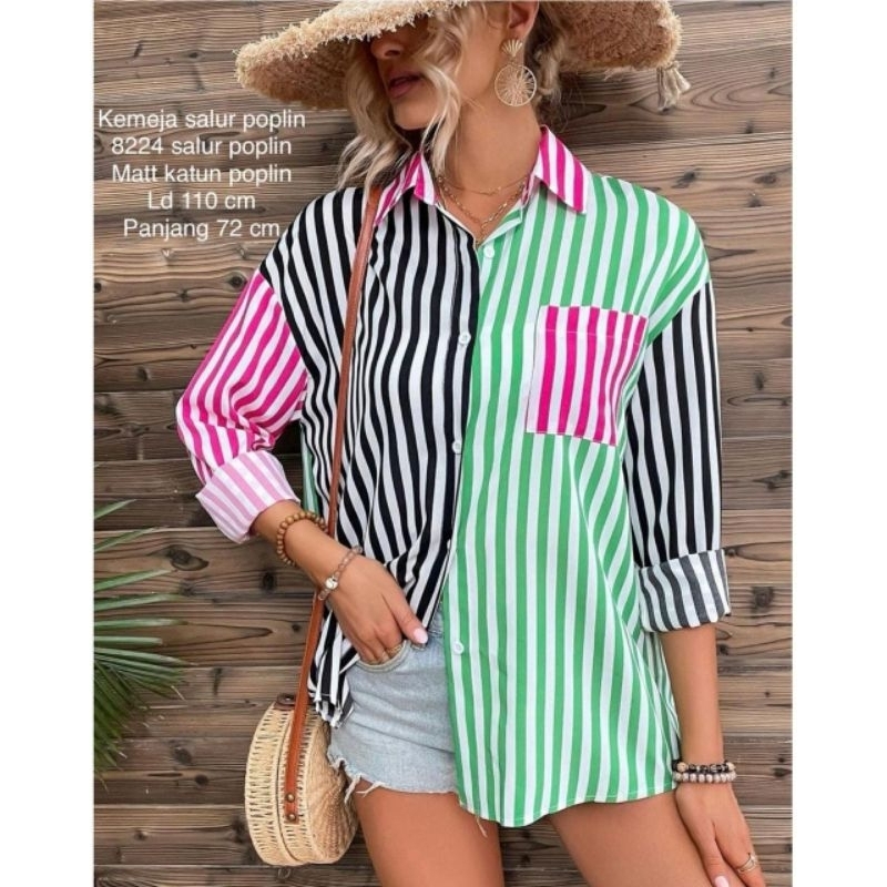 8224- KEMEJA SALUR FULL COLOR