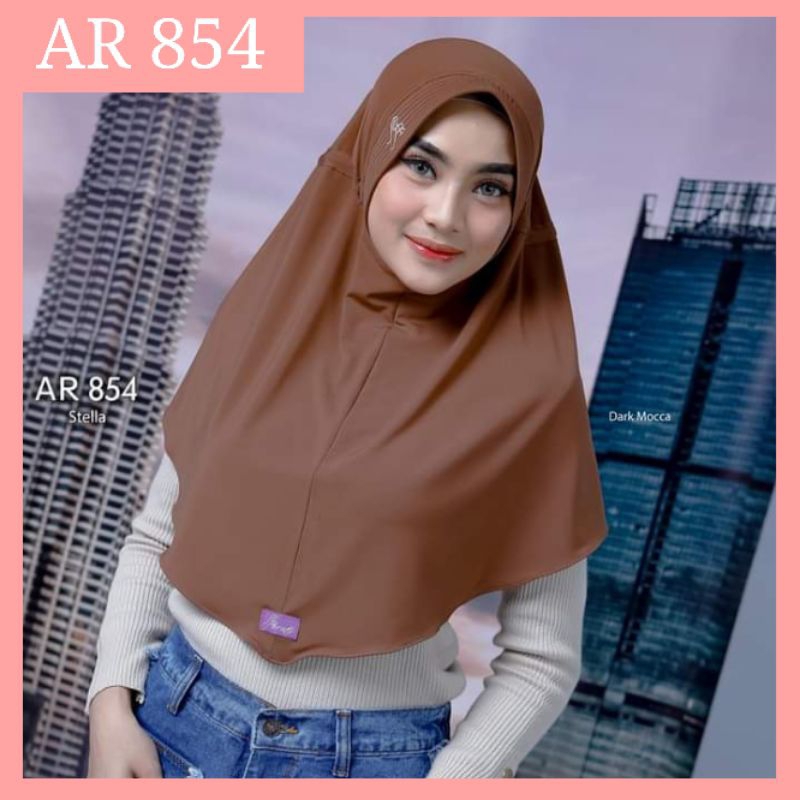BEST SELLER √ Hijab Arrafi Serut AR 854 Bergo Instant Terbaru √ Hijab Jilbab Ar Rafi Serut Polos Sim