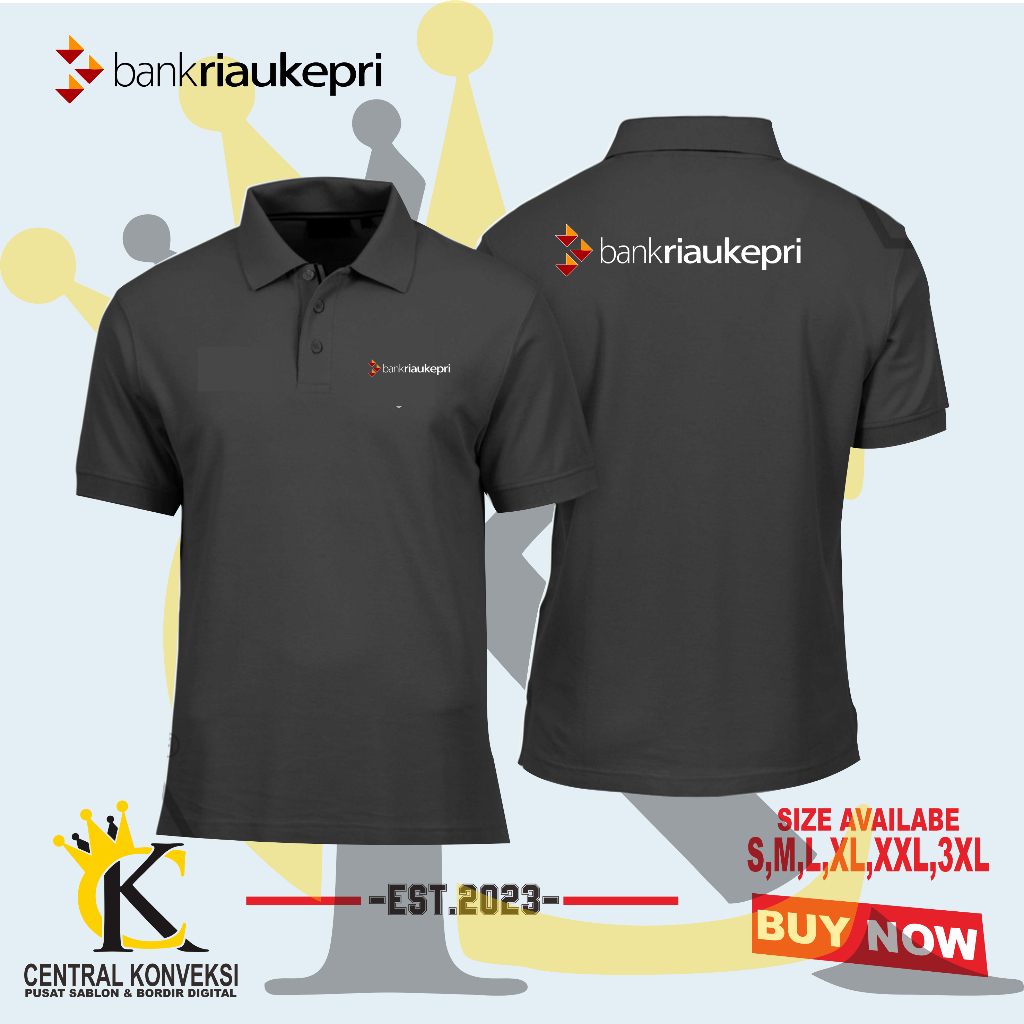 Kaos Kerah Poloshirt Bank Riau Kepri / Poloshirt Kaos bank daerah Riau Kepri