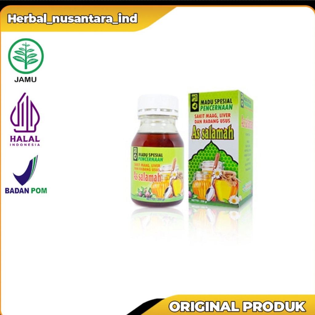 MADU SPESIAL PENCERNAAN SP AS SALAMAH 300 GR ORIGINAL  MADU SALAMAH SPESIAL PENCERNAAN DAN LIVER