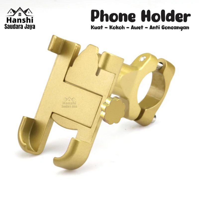 Holder hp motor full besi / holder hp motor Stang Spion / Phone Holder HP Motor Full Besi