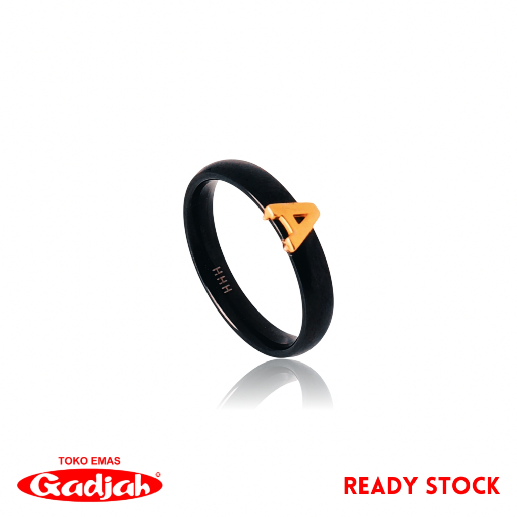 Cincin Keramik Fashion Emas Huruf K- T ( 8 K ) - Toko Emas Gadjah
