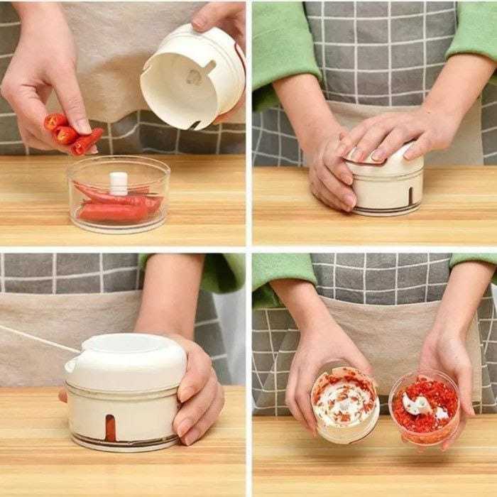 Pencacah Bawang Tarik Mini / Chopper Manual Mini / Chopper Bumbu Manual