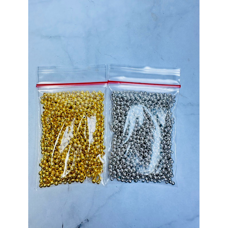 BeadsBaby88 Manik Mote Spacer CCB 3mm 4mm 5mm & 6mm Gold and Silver