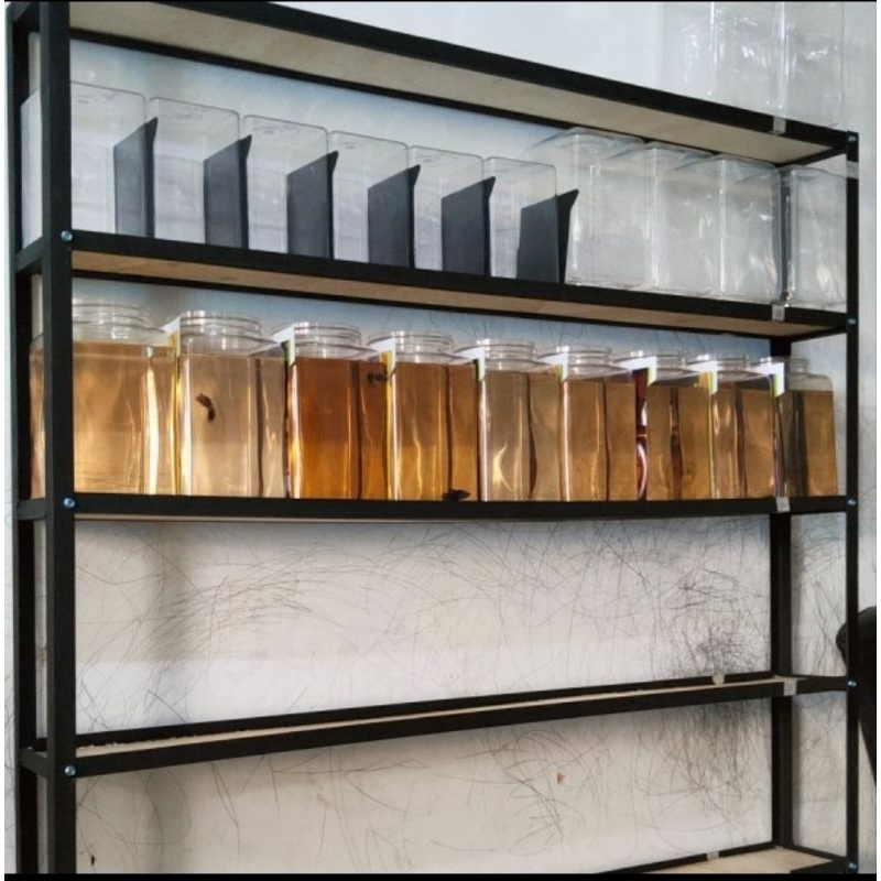 rak ikan cupang 5 susun muat 50 toples