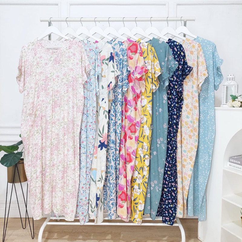 Daster rayon adem size jumbo LD125-130