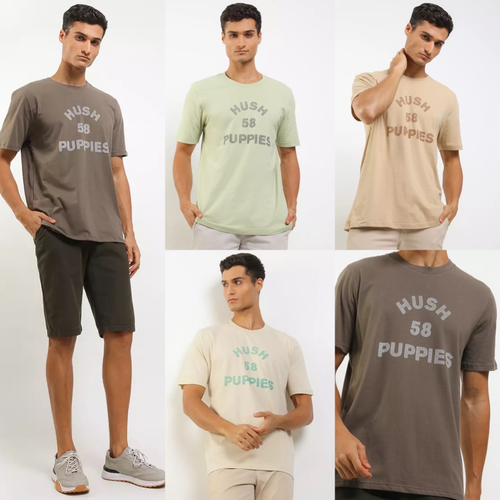 Hush Puppies Leto Logo Tee Original (Pakaian Kaos / Tshirt / Tee Pria)