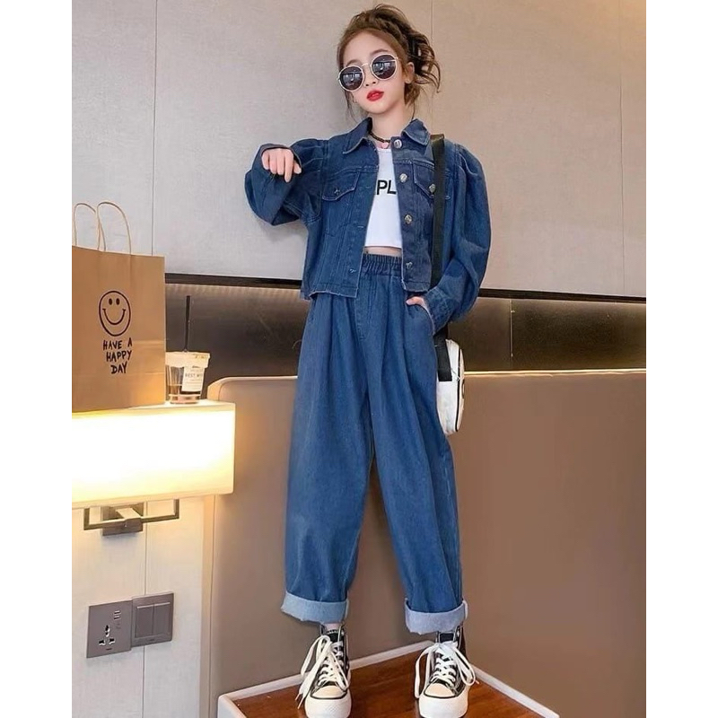 Setelan Jeans Anak Perempuan 12-18 Tahun