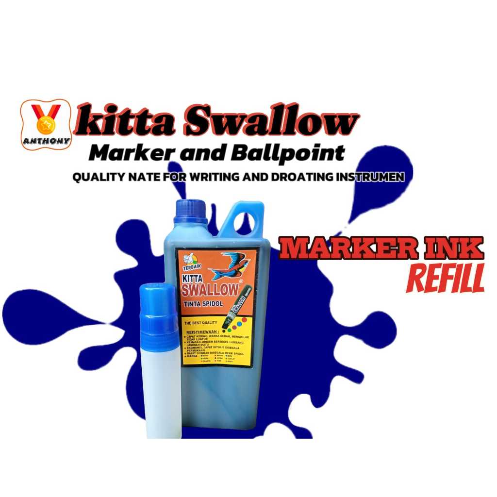 

Tinta Spidol Permanen Kitta Swallow Biru