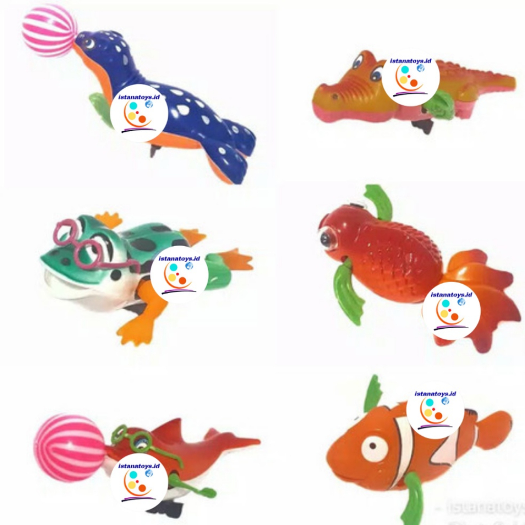 ID Mainan Lucu Wind Up Swimming Mainan Air
