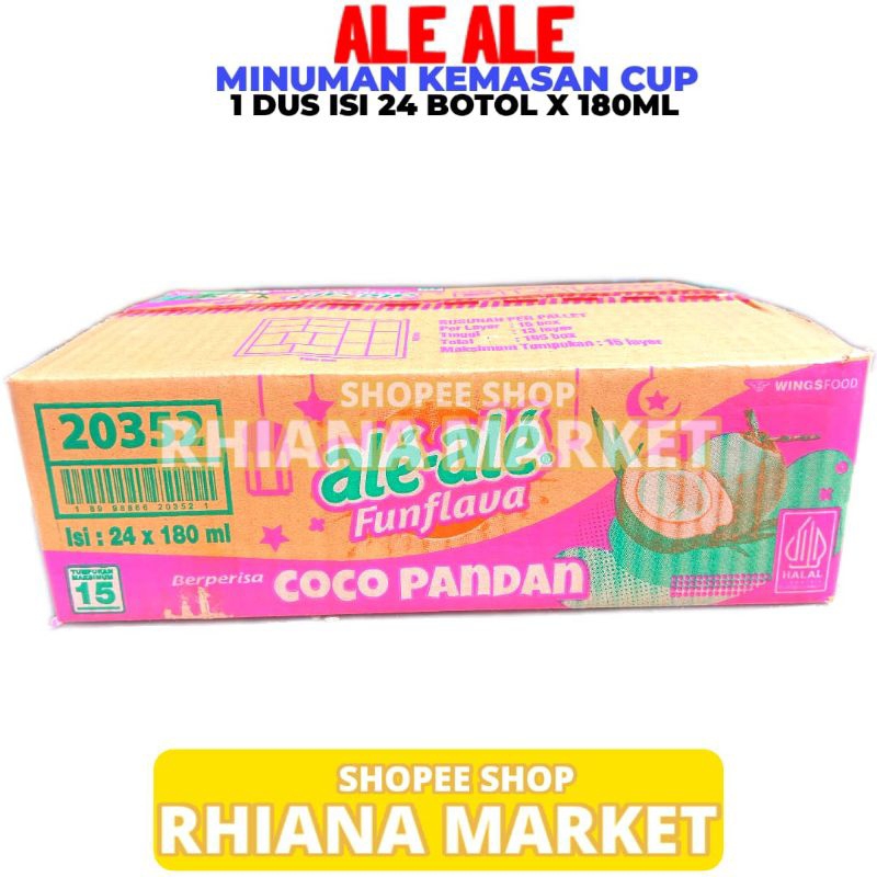 

Ale Ale Minuman Rasa Cocopandan 1 Dus Isi 24 Cup 180ML