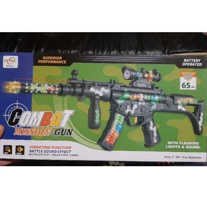 Mainan Anak tembak bunyi dan ada laser keren