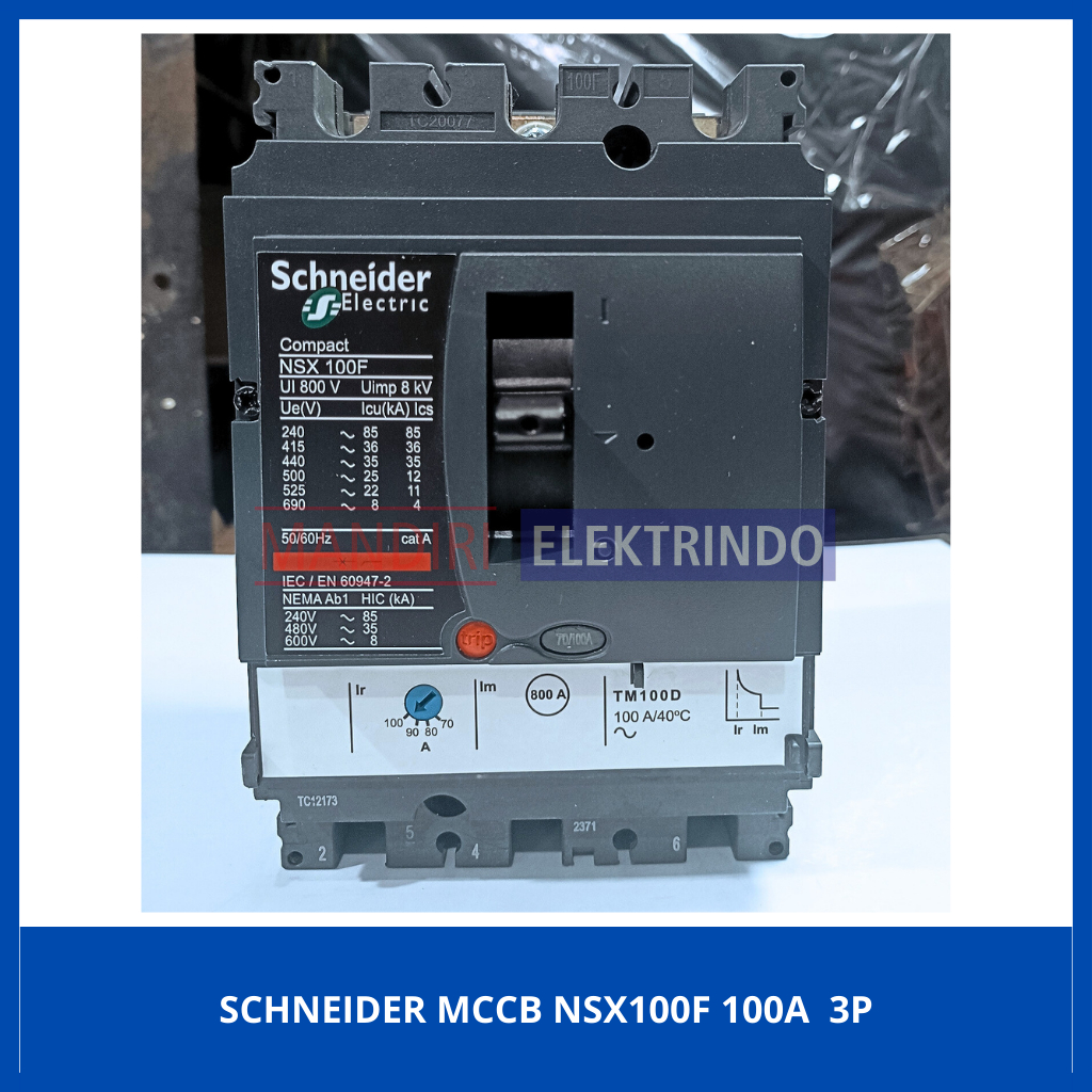 SCHNEIDER MCCB NSX100F 100A 3P