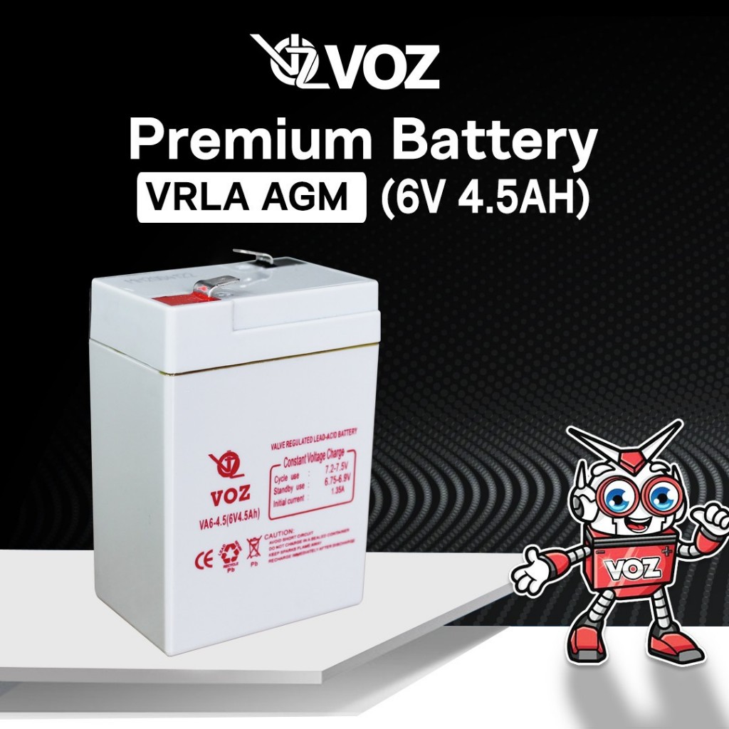 VOZ VRLA 6V 4.5Ah |  Aki Timbangan /Aki kering/Aki VRLA