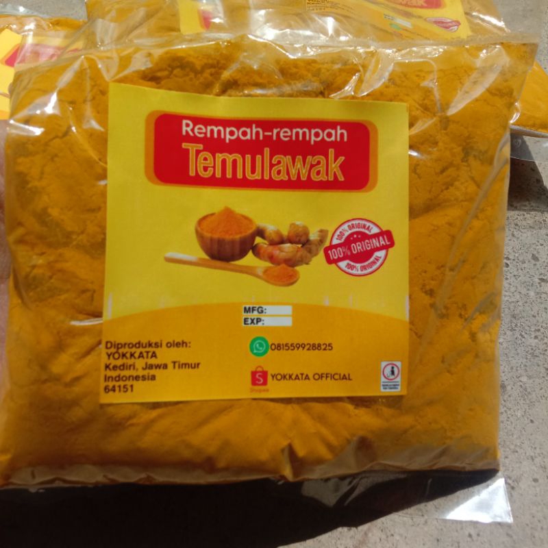 

[GRATIS ONGKIR] 1/2KG (5Pcs) Temulawak/bubuk murni berkualitas 100%(MURNI)