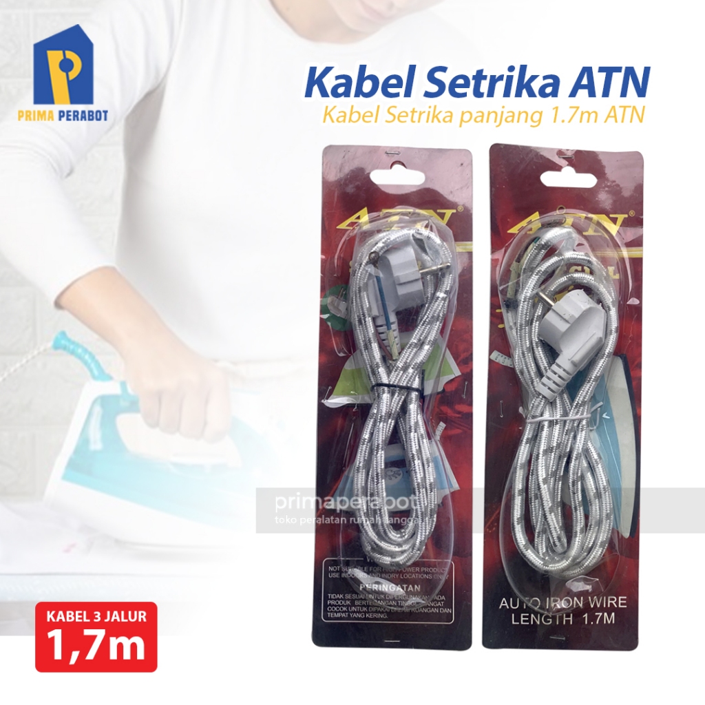 Kabel Setrika Kabel Gosokan Arde ATN 1.7 m