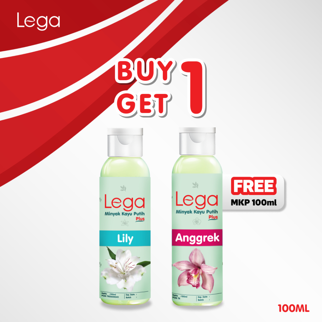 Lega Minyak Kayu Putih Plus 2 Botol Varian Anggrek Free - Bebas Pilih Varian - 100ml - (Sffron dan V