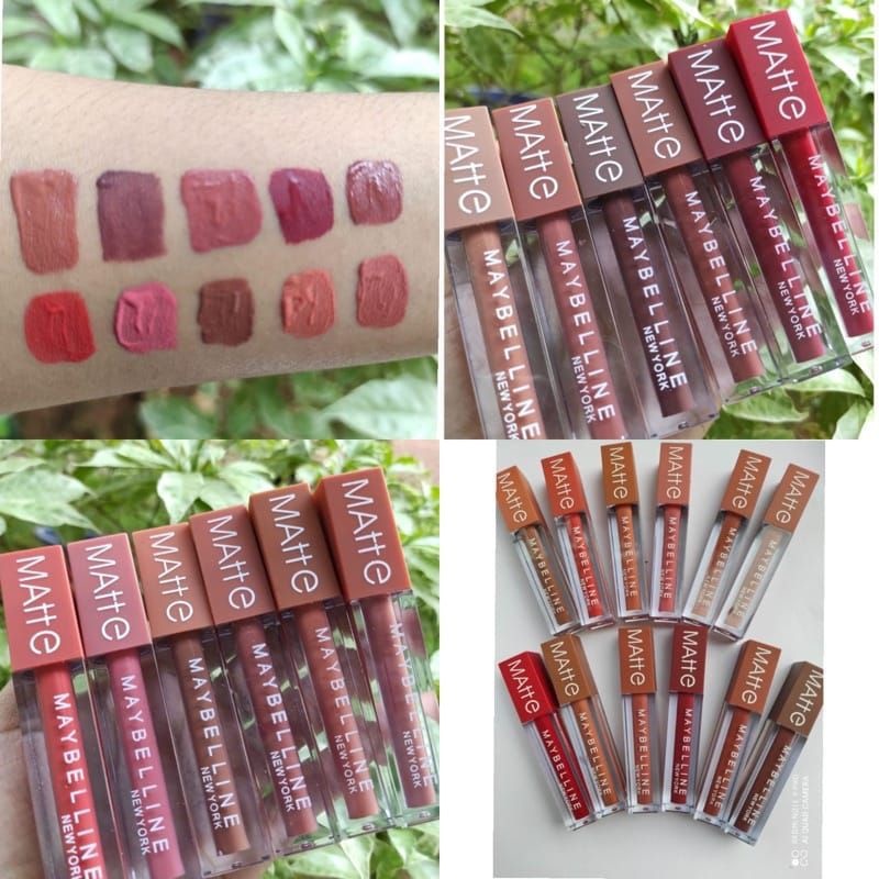 LIPCREAM MAYBELLINE MATTE NUDE / LIPSTIK MAYBELLINE / LIPSTIK TAHAN AIR DAN TAHAN MINYAK / MAYBELLIN