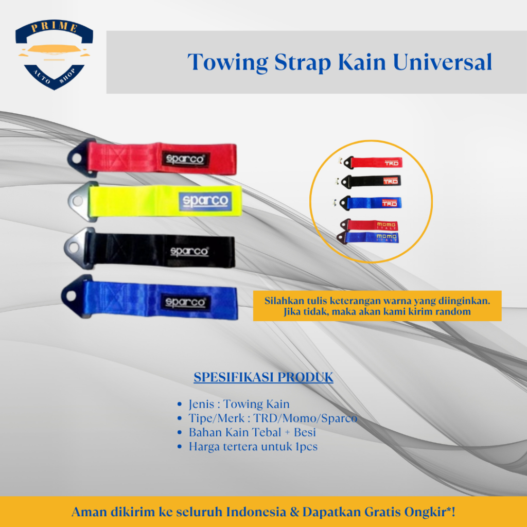 Towing Strap Kain Mobil / Towing Strap Mobil Universal